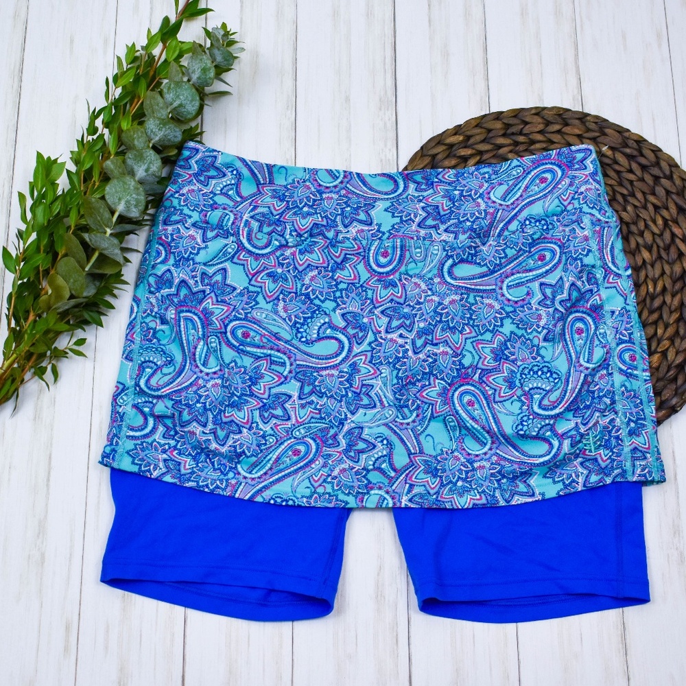 Coolibar Modest Skirted Swim Shorts UPF 50+ L14